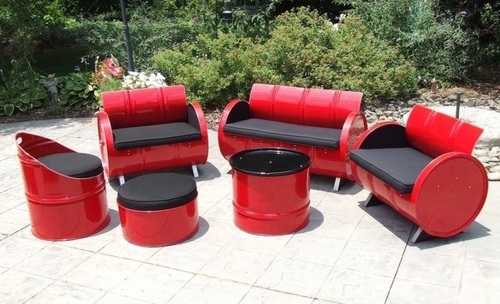 7 Seater Barrel Sofa Set With 2 Table