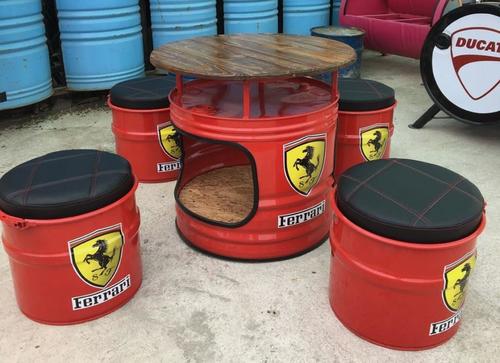 Barrel 4 Seater Chair With Table