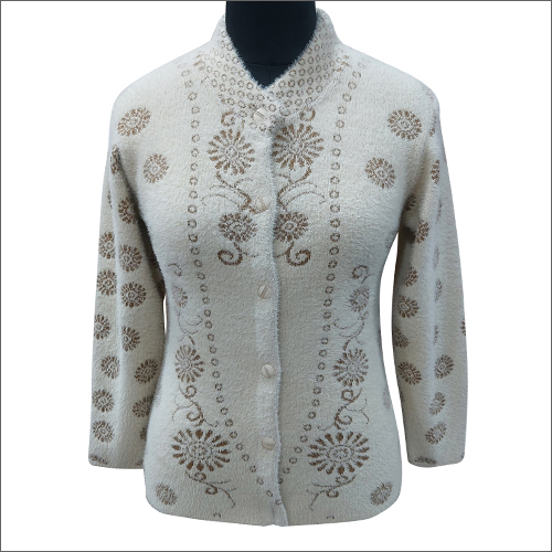 Ladies V Neck Fancy Cardigan