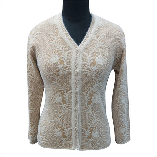 Off White Ladies Knitted Cardigan