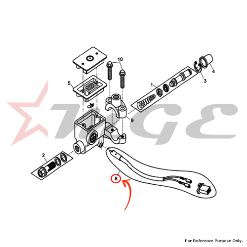 Switch Assembly Front Brake For Royal Enfield - Reference Part Number - #560570