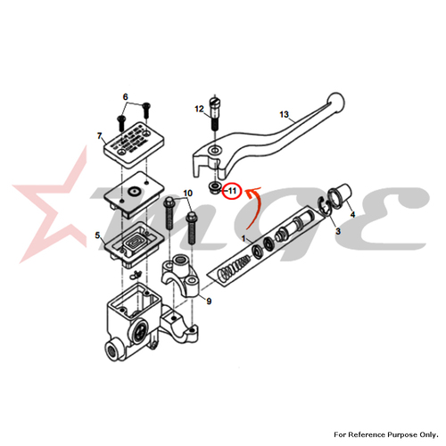 Nut - Lever For Royal Enfield - Reference Part Number - #560579