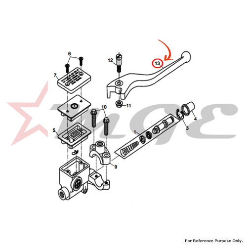 Lever Brake - Disc - Buffed For Royal Enfield - Reference Part Number - #146586