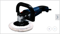 Gpo 12 Ce Angle Polisher - 180 Mm Rubber Sanding Plate, 1,250 W Power, Ergonomic Soft Grip Handle, Lightweight Design At 2.5 Kg