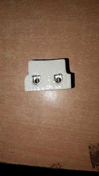 Terminal Strip Connectors - Plastic And Metal, Small Size, White Color, 2 Poles | Secure Screw Connection, Surface Mount, Smooth Finish