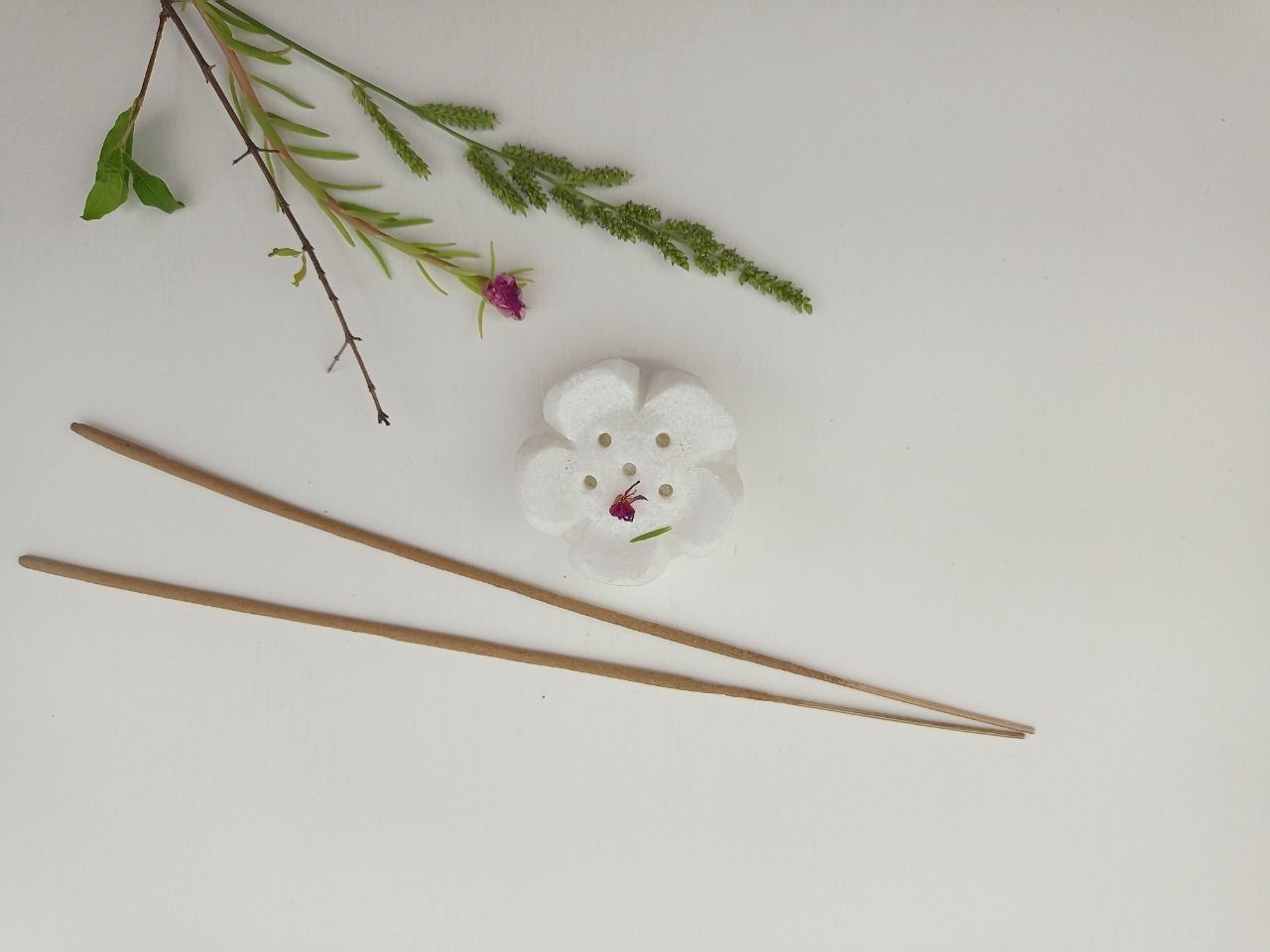 Marble Incense Stick Holder II Model no 32 II White Color