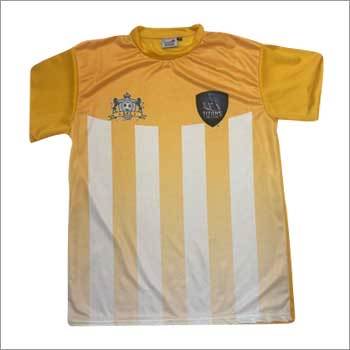 Boys Foot Ball Sublimation Yellow T-Shirts