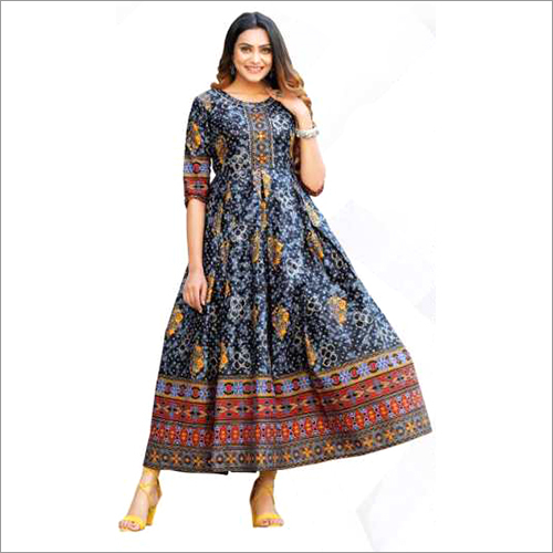 Ladies Fancy Bandhani Cotton Kurti