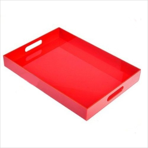 Red Acrylic Tray Size: 10 X 15 Inch