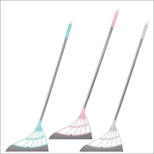 Broom Floor Wiper - Metal & Plastic, 50 Inches Handle, 12 Inches Head, Grey | Cost-Effective, Durable Design, Easy Cleaning, Ergonomic Handle, Lightweight