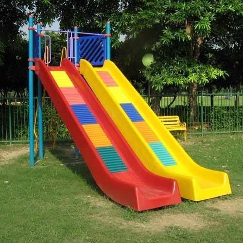 Outdoor Playground Frp Double Roller Slide