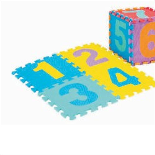 Printed Multicolor Regular Number Puzzle Foam Mat