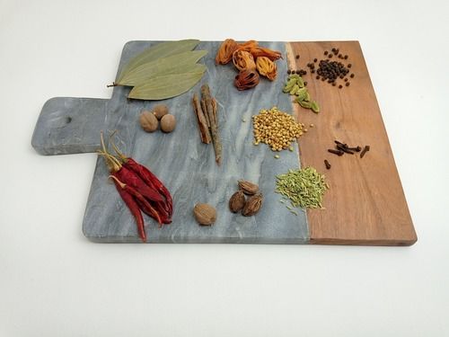 Marble Wood Chopping Board Ii Model No 7 Ii Grey Brown Color