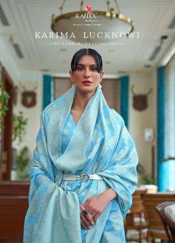 Rajtex Karim Lucknowi Chickankari Weaving Sarees Catalog