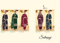 Eba Lifestyle Satrangi Vol-8 1387-139 Series Heavy Embroidery Work Suits Catalog
