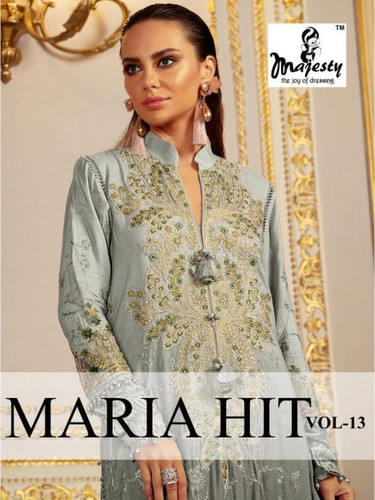Majesty Maria Hit Vol-13 Jam Cotton Pakistani Salwar Suits Catalog