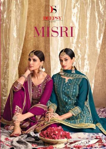 Deepsy Misri Real Georgette With Tilla Work Embroidery Salwar Suits Catalog
