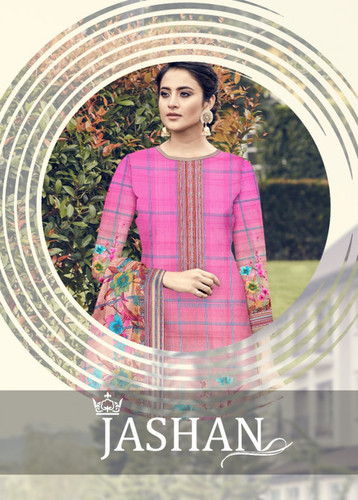 Jashan Cambric Cotton With Machine Diamond Work Salwar Suits Catalog