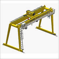 Double Girder Gantry Crane - Stainless Steel, Yellow | New Industrial Solution