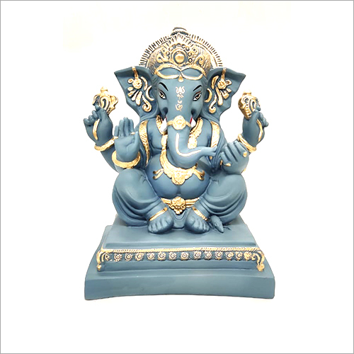 Fiber Blue Ganesha  Statue