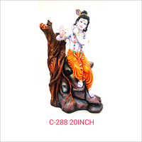 20 Inch Fiber Lord Krisha Statue
