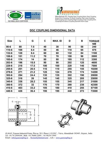 Disc Coupling - Application: Industrial