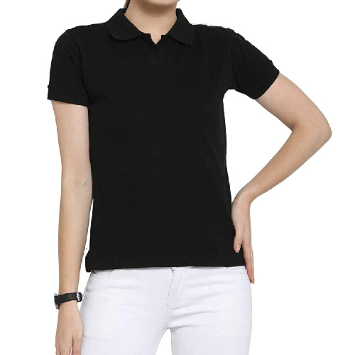 Women Polo T-Shirt Black