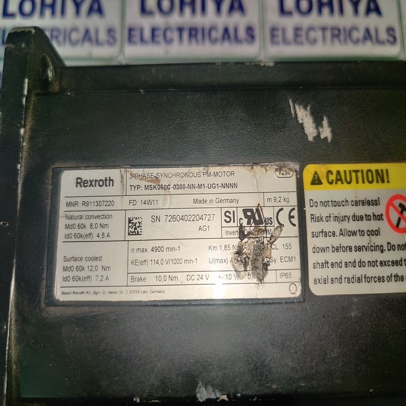 REXROTH MSK060C-0300-NN-M1-UG1-NNNN SERVO MOTOR