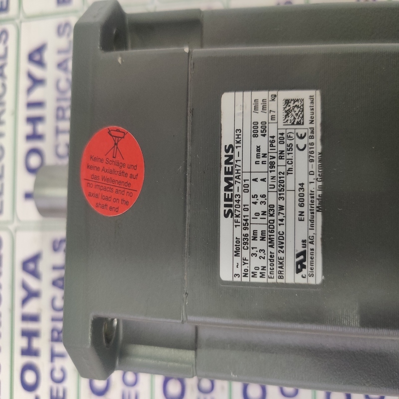 SIEMENS 1FK7043-7AH71-1KH3 SERVO MOTOR