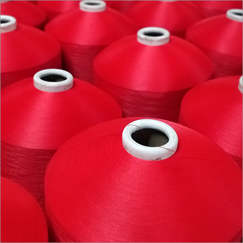Textile Red Polyester Dyed Yarn