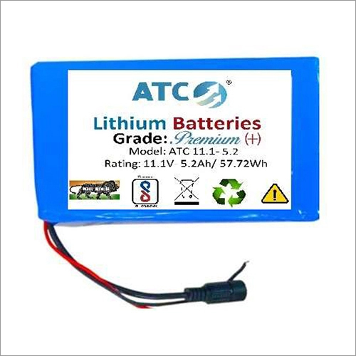 11.1V 5.2Ah  Rechargeable Lithium-Ion Battery