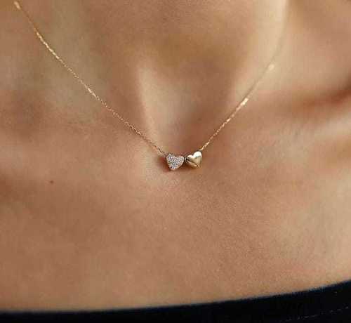 Simple Heart Real Diamond Small Pendant. (Without Chain)