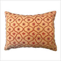 15x20 Inch Eri Ghicha Silk Embroidery Cushion