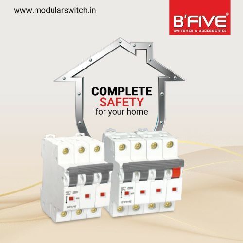 MCB Three Pole - Three-Phase Circuit Protection Device | Rapid Fault Detection, Manual Reset Capability, Individual Phase Safeguarding