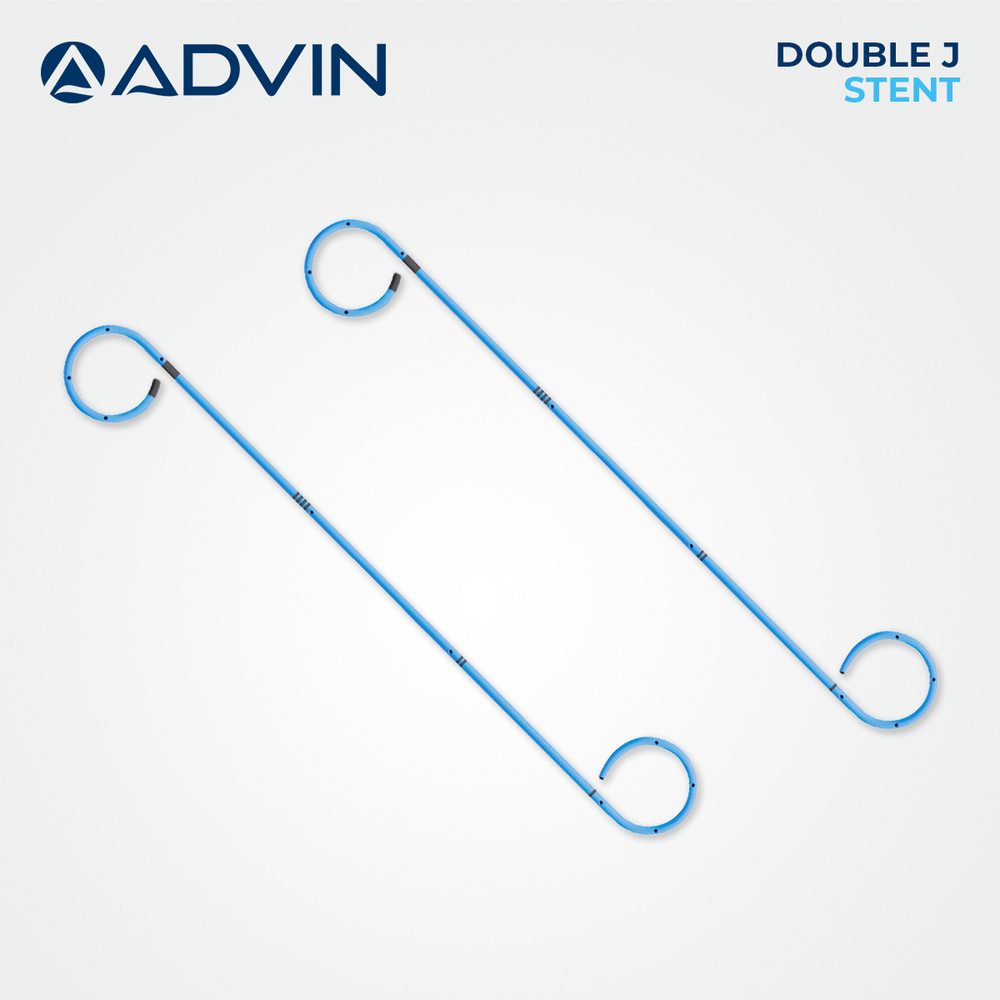 Double J Stent - Tyvek Pouch EN-868-5 Standard | Durable Bio-Compatible, Thin Wall Design, Tapered Ends, Smooth Surface for Easy Insertion, Prevents Stent Migration