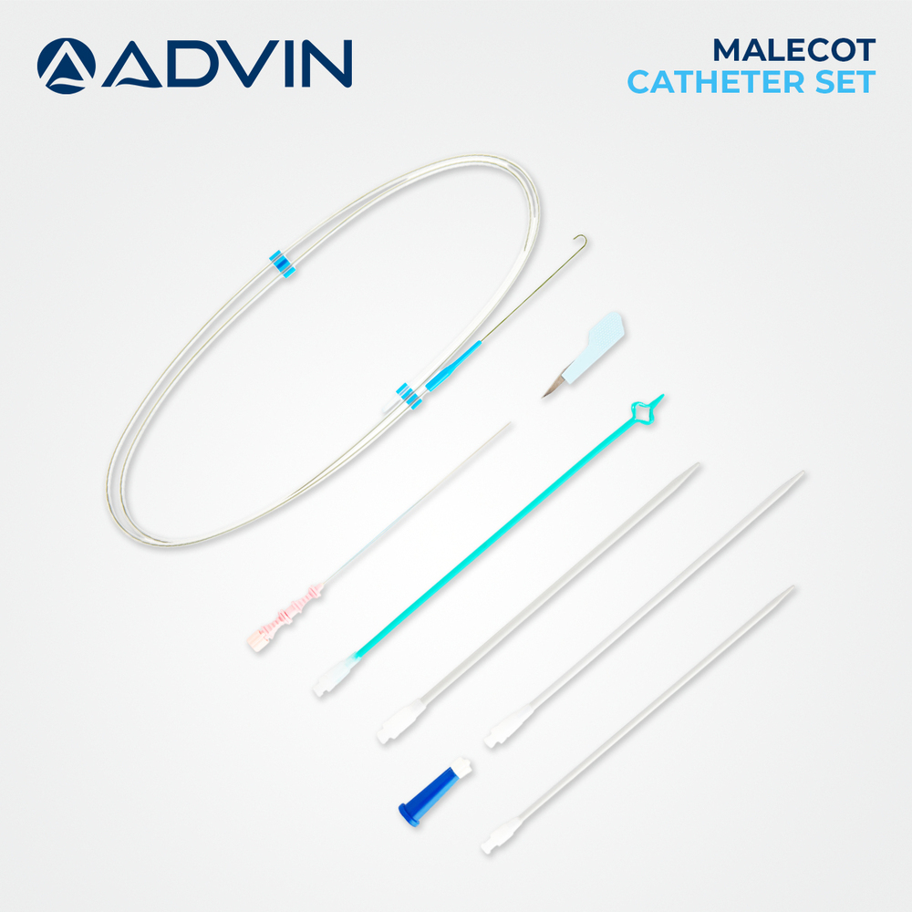 Manual Malecot Catheter Set