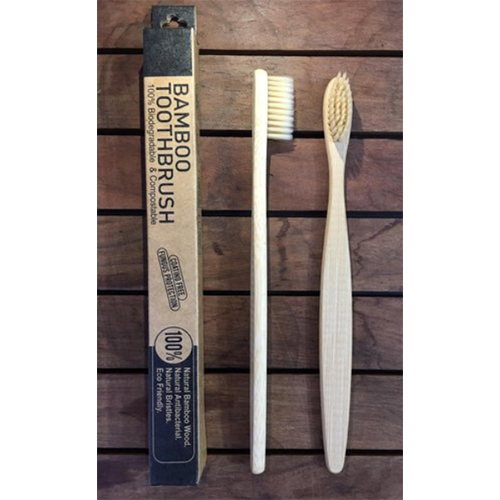 C Curve Handle Bamboo Toothbrush