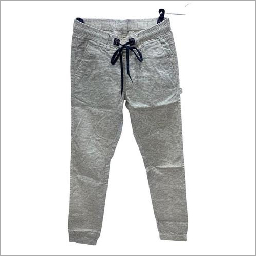 Cotton Mens Gray Color Jogger Pants