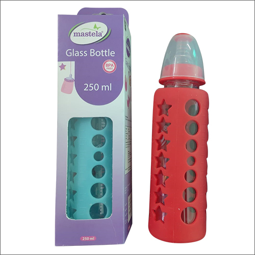 250ml Silicone Feeding Glass Bottle