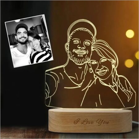 Personalized Photo 3rd Acrylic Lamp