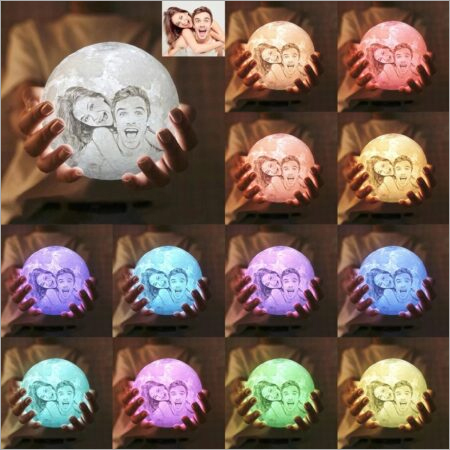 3D Photo Print Moon Lamp