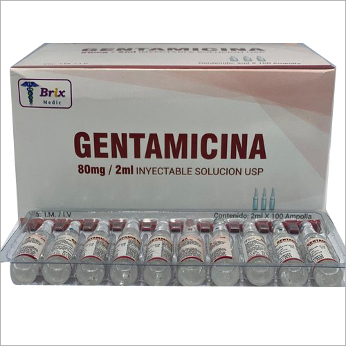80mg-2ml Gentamicina Injection By BRIX BIOPHARMA PVT LTD