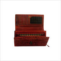 Ladies  Brown Leather  Coin Clutch