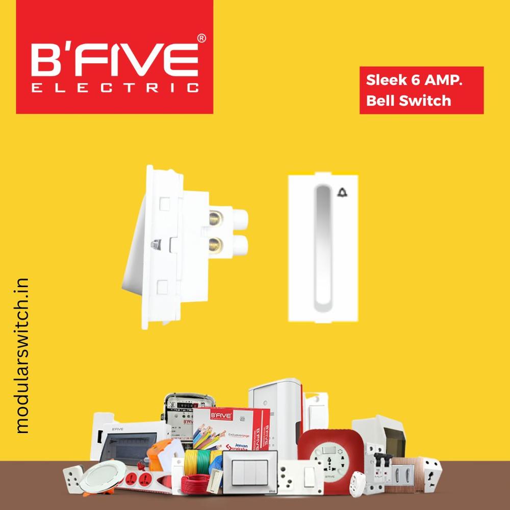 Modular Switches | Sleek Bell Switch - Color: White