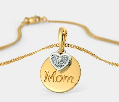 Mother's love Kids Real Diamond Pendant