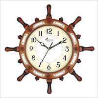 Ship Wheel Shape Wall Clock