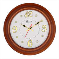 Brown Wood Finish Plastic Wall Clock