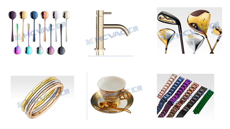 HCVAC Stainless Steel Tableware Furniture Titanium Gold PVD Coating Machine