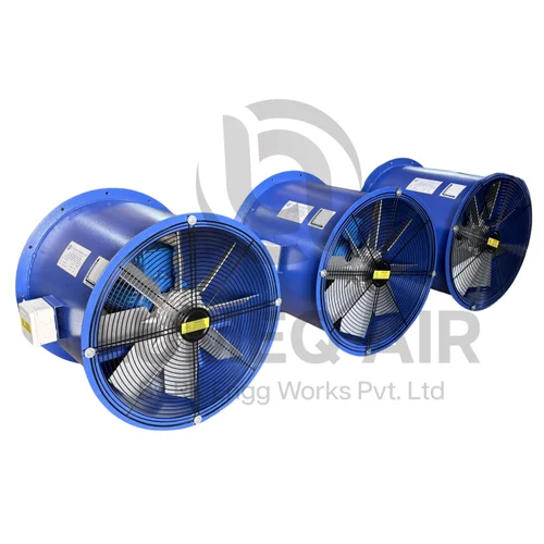 Long Cased Axial Fan - Color: Blue