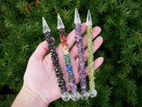 Crystal Healing Wands - Tourmaline Peridot Amethyst Wands